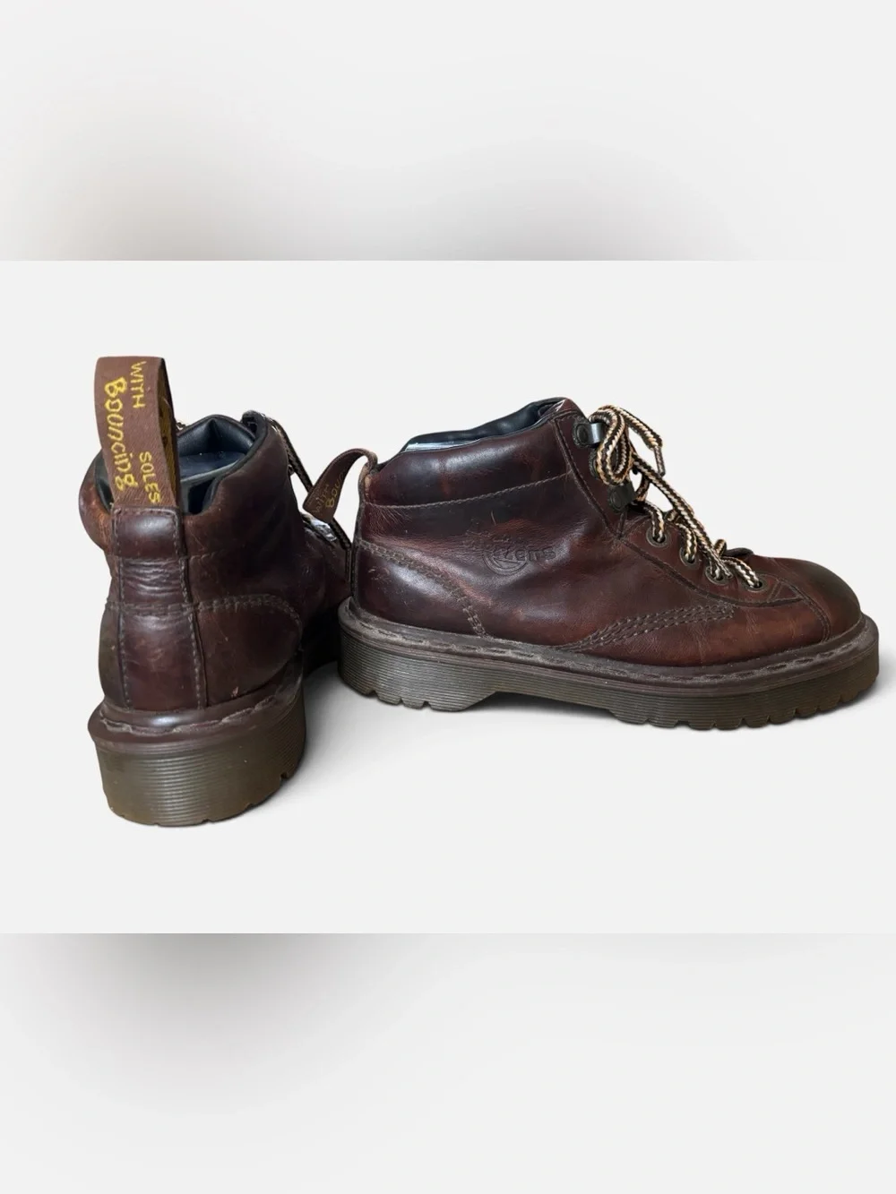 Vtg 90’s Doc Martens 8287 Brown Leather Hiker Monkey Boot Lug Sole Mens Size 7